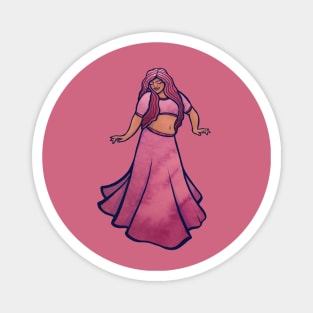 Pink belly dancer Magnet